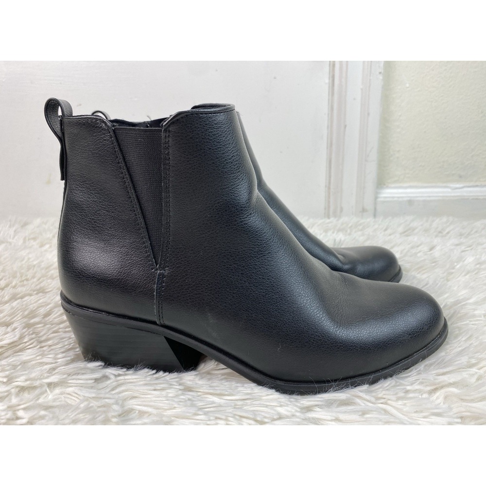 Dr Scholls LACY Women's 8.5M Black Faux Leather Chelsea Ankle Boots
